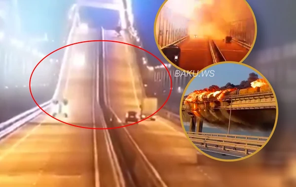 19 km-lik Krım körpüsünün partlama ANI - VİDEO