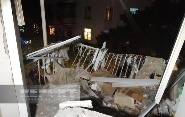 Во время пожара в Баку пострадали два человека - ОБНОВЛЕНО + ВИДЕО