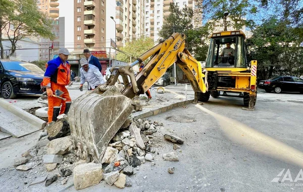 Məsud Əlizadə küçəsi təmir edilir - FOTO/VİDEO