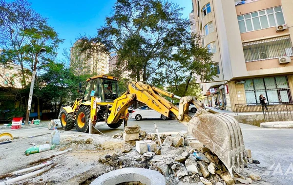 Məsud Əlizadə küçəsi təmir edilir - FOTO/VİDEO