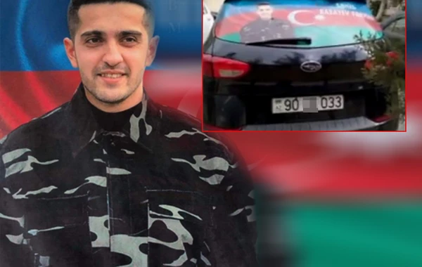 Yol polisi şəhidin şəklini bacısının maşınından qopardı - FOTO