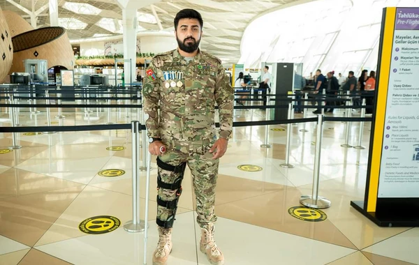 Ağır yaralanan qazimiz Türkiyəyə göndərildi - FOTO