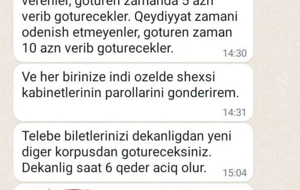 ADMİU-da tələbə bileti üçün tələbələrdən 10 manat istənilir? - İDDİA - FOTO