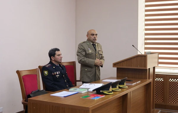 FHN əməkdaşlarının iştirakıyla Polis Akademiyasında nümunəvi dərs keçirilib - FOTO