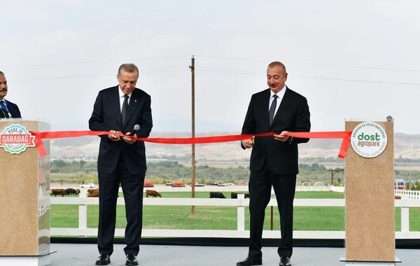 Azərbaycan və Türkiyə prezidentləri Zəngilanda “Dost Aqropark”-ın açılışında iştirak ediblər - FOTO - YENİLƏNİB