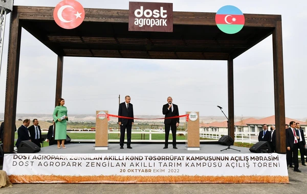 Azərbaycan və Türkiyə prezidentləri Zəngilanda “Dost Aqropark”-ın açılışında iştirak ediblər - FOTO - YENİLƏNİB