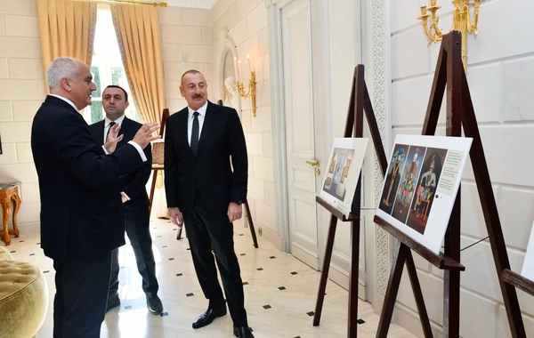 Azərbaycan Prezidenti və Gürcüstanın Baş naziri “Qarabağ xanlığının irsi” sərgisi ilə tanış olublar - FOTO