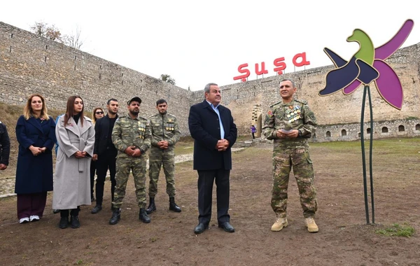 SOCAR-ın Vətən müharibəsi iştirakçısı olmuş əməkdaşları Şuşaya səfər edib - FOTO