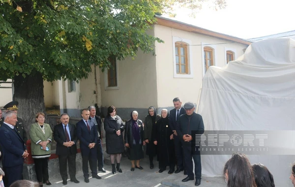 Qaxda şəhid bulağının açılışı olub - FOTO