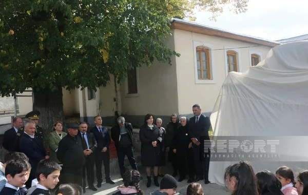 Qaxda şəhid bulağının açılışı olub - FOTO