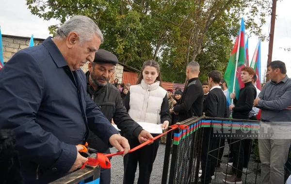 Zaqatalada şəhidin xatirə bulağı açılıb - FOTO
