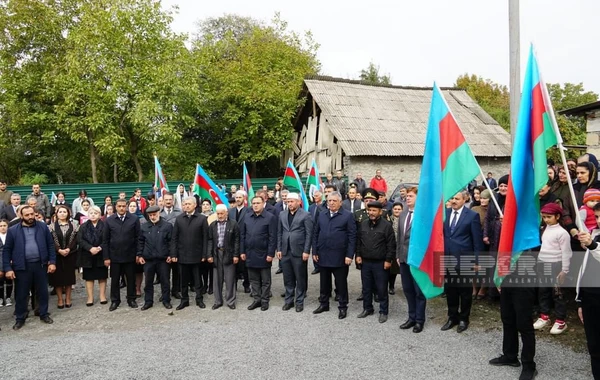 Zaqatalada şəhidin xatirə bulağı açılıb - FOTO