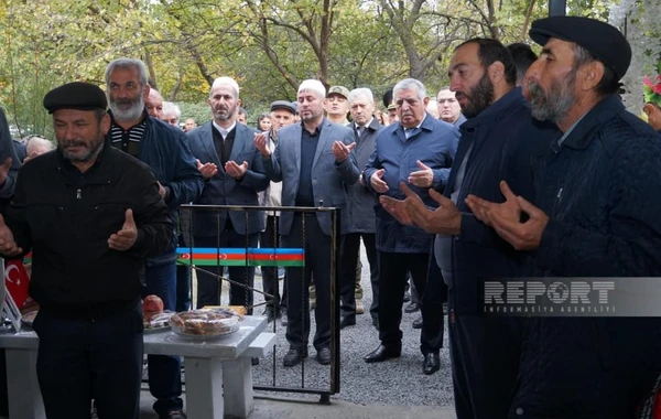 Zaqatalada şəhidin xatirə bulağı açılıb - FOTO