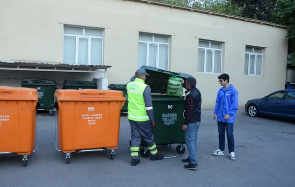 Xətai rayonunda konteyner meydançası yaradılıb - FOTO
