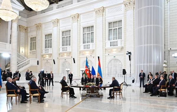 Soçidə Azərbaycan, Rusiya və Ermənistan liderlərinin üçtərəfli görüşü olub - FOTO - YENİLƏNİB