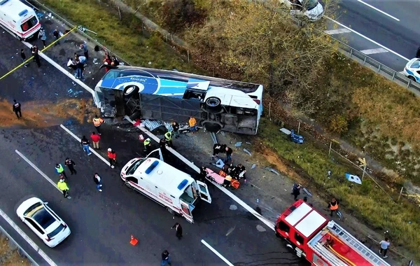 В Турции перевернулся пассажирский автобус: есть погибшие и раненые - ВИДЕО