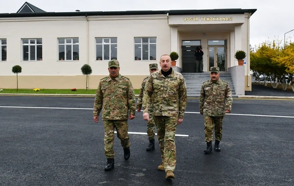 Ильхам Алиев ознакомился с условиями, созданными в новой воинской части в Физулинском районе - ФОТО