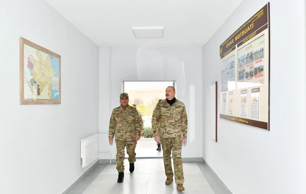 Ильхам Алиев ознакомился с условиями, созданными в новой воинской части в Физулинском районе - ФОТО