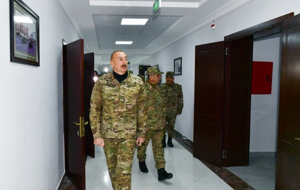 Ильхам Алиев ознакомился с условиями, созданными в новой воинской части в Физулинском районе - ФОТО