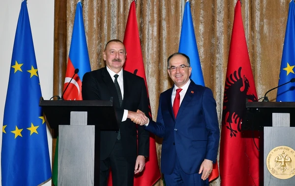 Azərbaycan və Albaniya prezidentləri mətbuata bəyanatlarla çıxış ediblər - FOTO - YENİLƏNİB