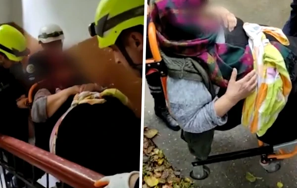 FHN əməkdaşları xəstə qadını belə xilas etdilər - EKSKLÜZİV VİDEO
