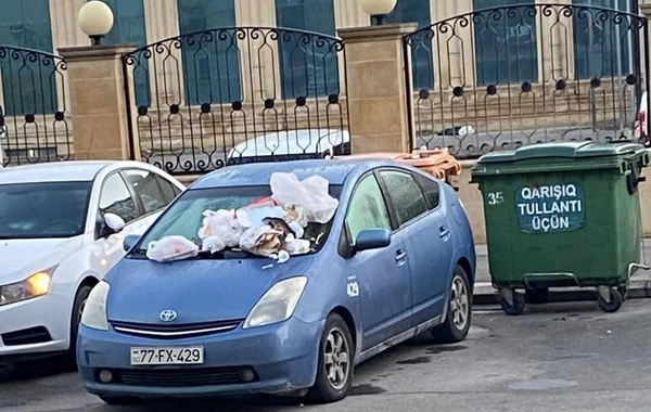 Bakıda maşını düzgün park etməyən sürücünü sakinlər cəzalandırdılar - FOTO
