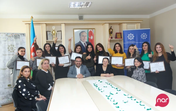 “Nar”ın eşitmə məhdudiyyətli şəxslər üçün peşə təlimlərinin ilk mərhələsi başa çatıb - FOTO