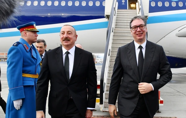 Президент Азербайджана Ильхам Алиев отбыл с официальным визитом в Сербию - ФОТО