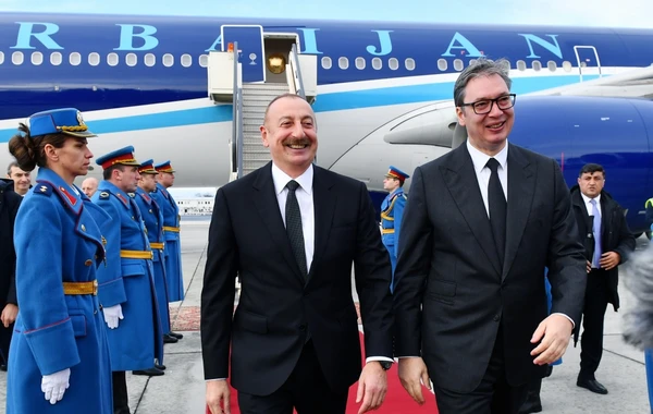 Президент Азербайджана Ильхам Алиев отбыл с официальным визитом в Сербию - ФОТО