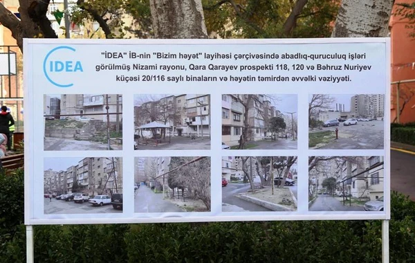 Bakıda daha bir həyət yenilənib - FOTO
