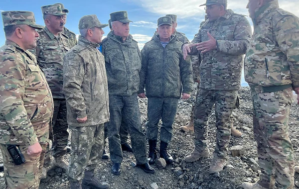 Andrey Volkov, Fatih Akpınar və Oleq Semyonov Sarıbabada mina sahəsinə baxış keçiriblər - FOTO