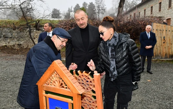 Prezident və xanımı “Yuxarı Baş” qoruğunda aparılan təmir-bərpa işləri ilə tanış olublar - FOTO - YENİLƏNİB