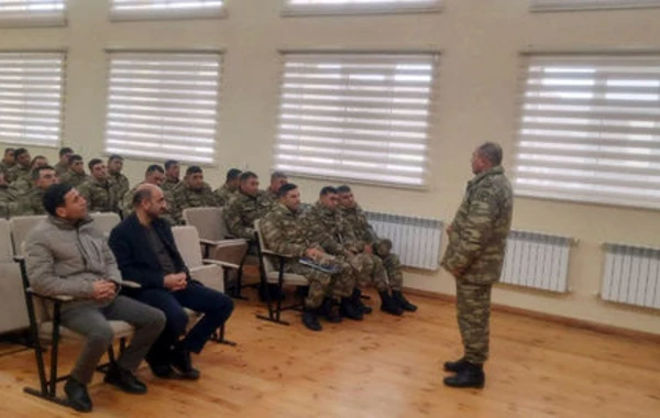 На освобожденных территориях проведены встречи с военнослужащими - ФОТО
