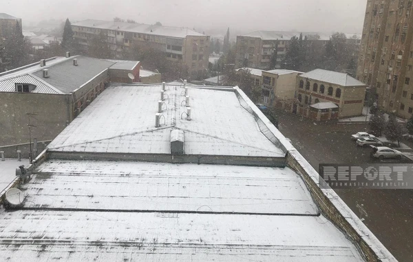 В Гяндже выпал первый снег - ФОТО