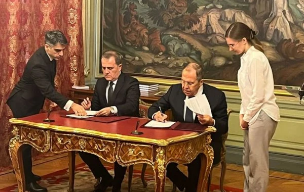 Главы МИД Азербайджана и России подписали план межмидовских консультаций - ФОТО