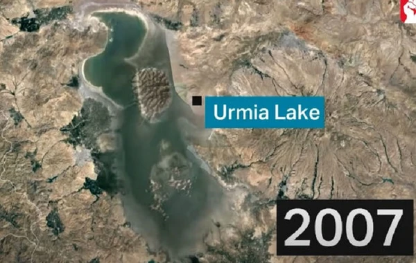 İran rejimi Urmiya gölünü məhv edir - VİDEO