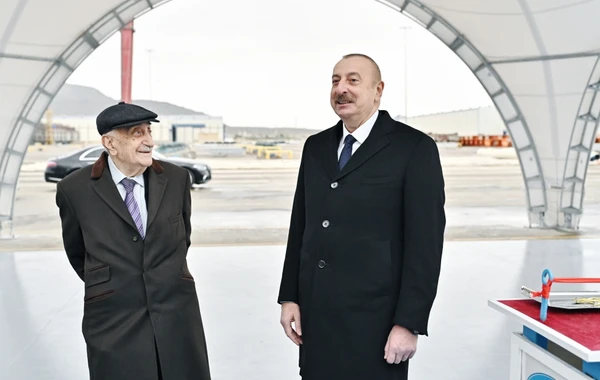 İlham Əliyev “Akademik Xoşbəxt Yusifzadə” tankerinin istismara verilməsi mərasimində - YENİLƏNİB - FOTO