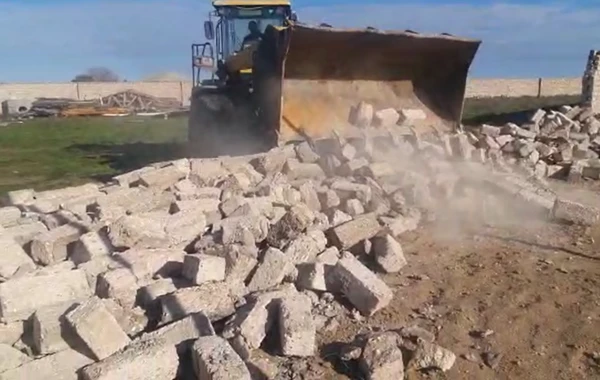 Pirallahıda qanunsuz tikintinin qarşısı alınıb - FOTO/VİDEO