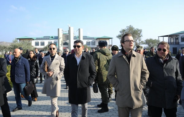 Azərbaycanda akkreditə olunan diplomatlar və hərbi attaşelər Zəngilan və Qubadlıya səfər ediblər - FOTO