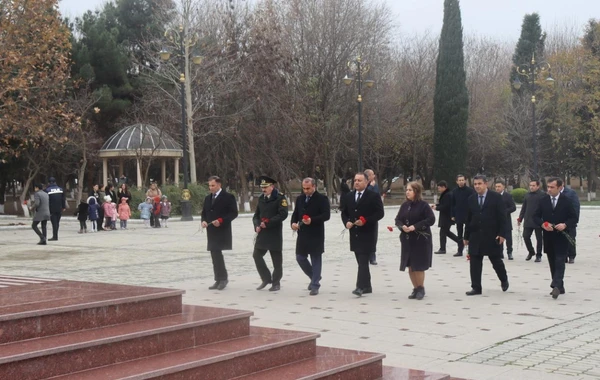 Gəncə, Naftalan, Daşkəsən, Goranboy, Samux və Ağstafada Heydər Əliyevin xatirəsi anılıb - FOTO