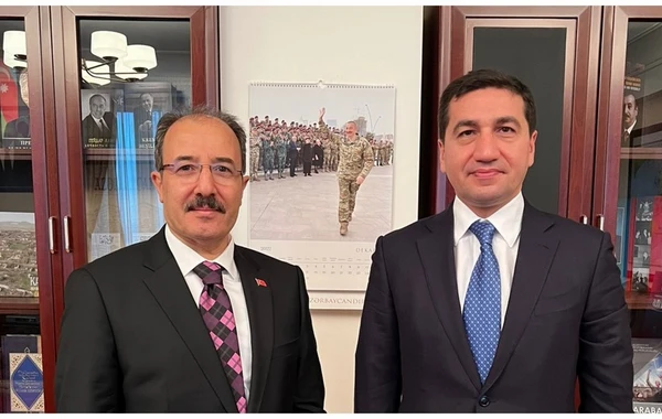 Türkiyənin Azərbaycandakı səfiri Hikmət Hacıyevlə görüşüb - FOTO