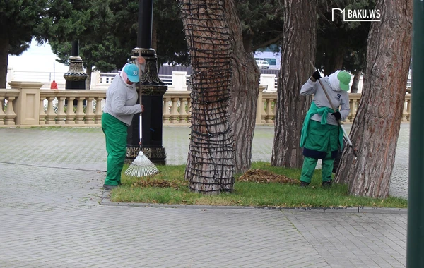 Paytaxt Yeni il üçün bəzədilir - FOTOREPORTAJ