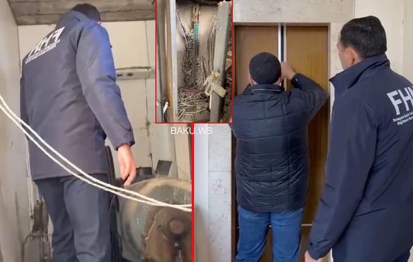 Bakıda təhlükəsizlik tələblərinə cavab verməyən liftin fəaliyyəti dayandırılıb - FOTO/VİDEO