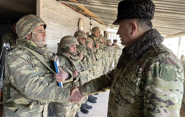 Kərim Vəliyev azad edilmiş ərazilərdəki hərbi hissələrdə olub - FOTO