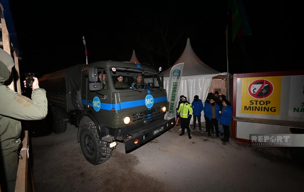 Laçından Xankəndi istiqamətinə Rusiya sülhməramlılarının 15 avtomobili maneəsiz hərəkət edib - FOTO