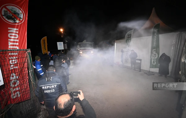 Laçından Xankəndi istiqamətinə Rusiya sülhməramlılarının 15 avtomobili maneəsiz hərəkət edib - FOTO