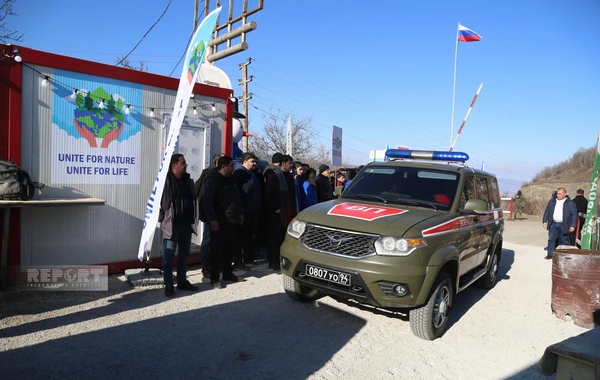 На дороге Ханкенди - Лачын созданы условия для проезда 5 автомобилей миротворцев - ОБНОВЛЕНО + ФОТО