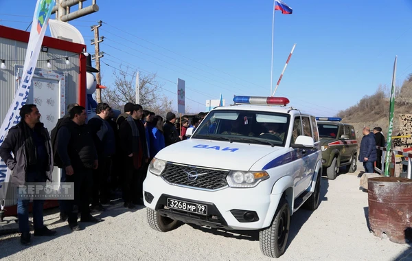 На дороге Ханкенди - Лачын созданы условия для проезда 5 автомобилей миротворцев - ОБНОВЛЕНО + ФОТО