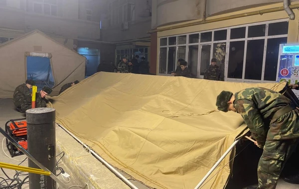 Binəqədidə partlayış baş verən ərazidə çadırlar qurulub - FOTO/VİDEO