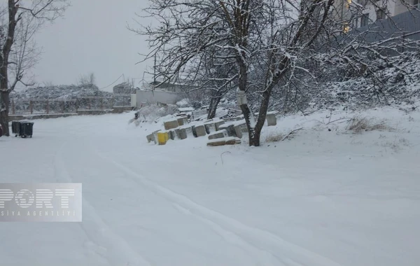В Шуше выпало 10 см снега - ВИДЕО
